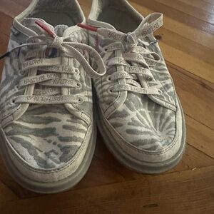 Grateful Dead Sanuk  Zebra Print Sneakers